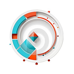 Abstract Geometric Art With Dynamic Circular And Angular Shapes.