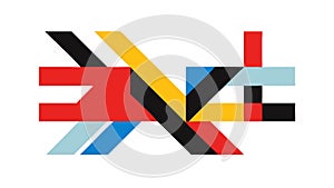 Abstract Geometric Art Icon, Modern and Dynamic, vector design Generative AI