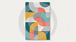 Abstract geometric artwork featuring overlapping shapes