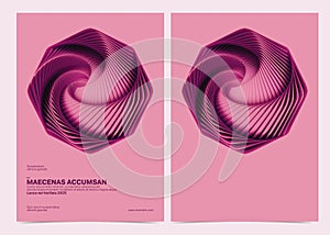 Abstract Geometric Background 3d Spheres Design Poster Template.