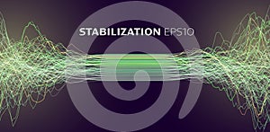 Abstract geometric background. Big data vector background. Sound wave visual. Binary code structure. Voice record