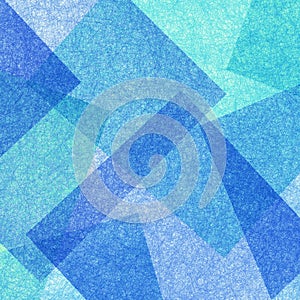 Abstract geometric background in blue and green with texture, layers of triangle shapes in modern art style background