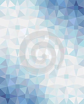 Abstract geometric background with blue-white-blue gradient. Vector illustration.