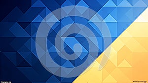 Abstract Geometric Background with Blue and Yellow Diamonds