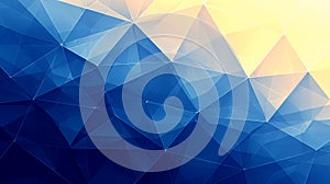 Abstract Geometric Background with Blue and Yellow Gradient
