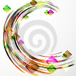 Abstract geometric background- colored abstract round shape. Com