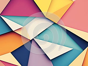 Abstract Geometric Background  Colorful Triangles  Pastel Shapes  Modern Design
