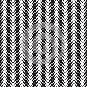 Abstract geometric background design. Black stripes and blocks on white background. Monochrome graphic seamless pattern. Zigzag