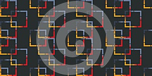 Abstract Geometric Background Design, Many Colorful Overlapping Rectangular Frames Pattern