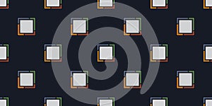 Abstract Geometric Background Design, Rows of Many Colorful Rectangular Frames Filled with Grey Color - Texture, Pattern, Template