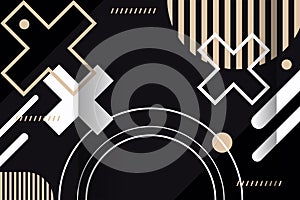 Abstract geometric background with different shape design
