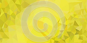 an abstract, geometric background dominated by various shades of yellow.