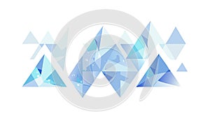 Abstract Geometric Background Dynamic Blue Forms, vector design Generative AI