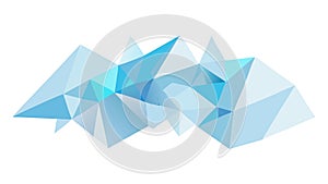 Abstract Geometric Background Dynamic Blue Tones, vector design Generative AI