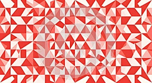 Vibrant Red and White Triangular Geometric Background