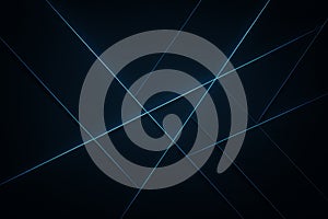 Abstract geometric background featuring intersecting light blue lines on a dark blue gradient.