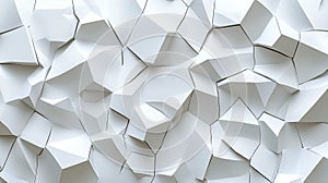 Abstract White Geometric Polygonal Background Texture. Generated Using AI