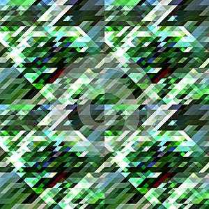 Abstract geometric background. Geometric shapes in different shades of green and blue, white. Vector