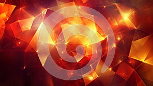 Abstract Geometric Background with Glowing Triangles