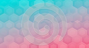 Abstract Geometric Background with Hexagonal Pattern in Gradient Colors Combination