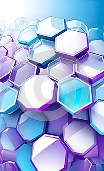 Abstract geometric background with hexagons in a random pattern, background for design,