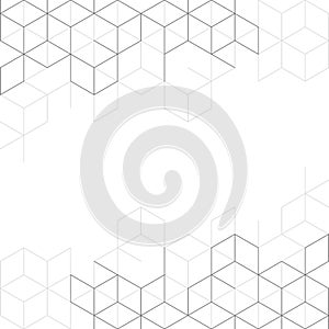 Abstract geometric background with isometric blocks, polygon shape pattern