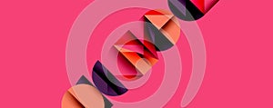 Abstract geometric background with layered gradient shapes forming dynamic patterns. Overlapping semi circles and