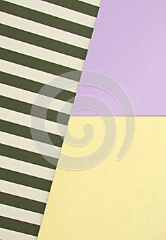 Abstract geometric background with lilac, yellow, black and white striped color, creative idea for designer, pattern