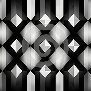 Abstract Geometric Background With Luminous Shadowing And Bold Patterns