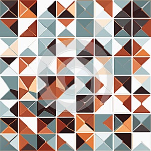 Abstract geometric background. Mosaic of colored triangles. Vector illustration. AI generated