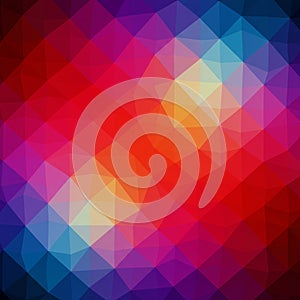 Abstract geometric background with a multicolored polygonal pattern. Features a