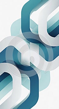 Abstract Blue Geometric Interlocking Shapes Background