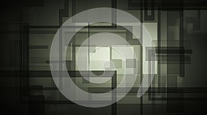 Abstract Geometric Background Overlapping Translucent Green Rectangles and Squares