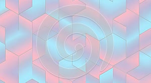 Abstract geometric background with pastel gradient and silver lines