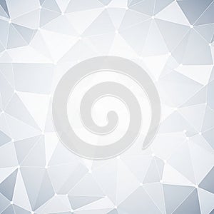 Abstract geometric background with a pattern of interconnected triangles in shades of white and