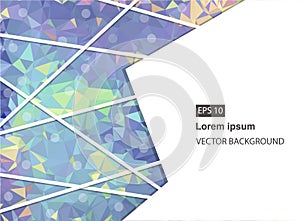 Abstract geometric background with polygons. Molecule and communication background. Vector illustration for business presentation. photo