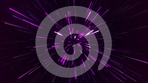 Abstract geometric background of radial lines. Dataflow tunnel. Explosive star. Movement effect. Glowing Lines concept