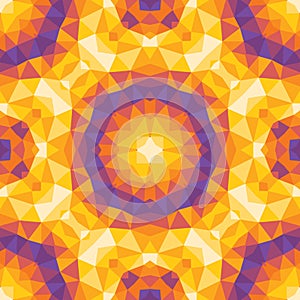 Abstract geometric background. Seamless pattern design. Mosaic decorative structure. Vector illustration. Magic mandala