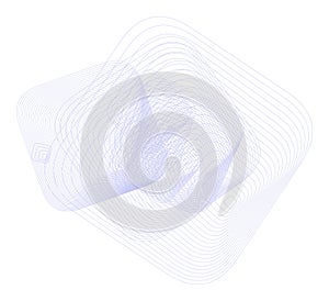 Abstract geometric background with shape of rounded rectangle pattern. Surface, art, template & color.