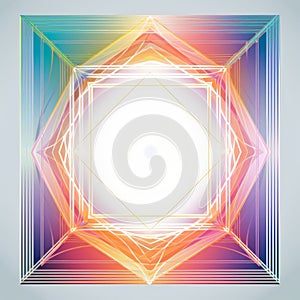 abstract geometric background with a square shape in the center