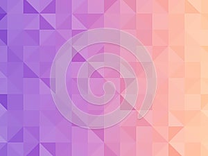 Abstract geometric background. Triangular pixelation. Mosaic, pink gradient