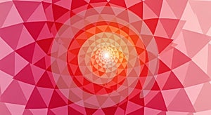 Abstract geometric background with vibrant red and orange triangular patterns