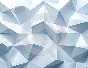Abstract Geometric Background with White Polygonal Mosaic Surface Texture
