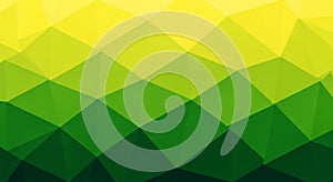 Abstract Geometric Background with Yellow and Green Gradient Triangles pattern