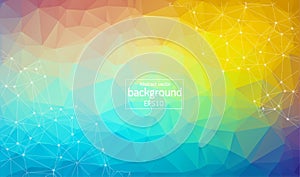 Abstract Geometric backgrounds full Color. White polygonal triangle geometric background. polygonal abstract background consisting