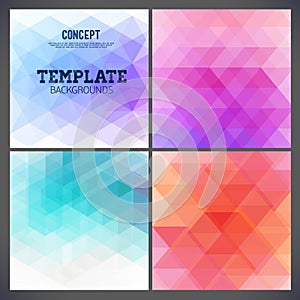 Abstract geometric backgrounds of a triangle