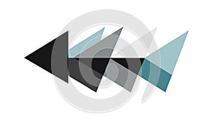 Abstract Geometric Backward Arrows Vector Graphic, vector design Generative AI