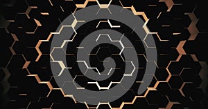 Abstract geometric black hexagone background. 3D rendering. 3D illustration