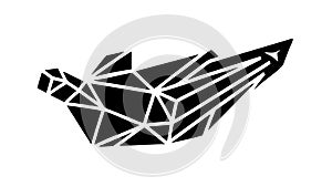 Abstract Geometric Black Pattern, Modern Design, vector design Generative AI