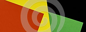 Abstract geometric black, red, yellow, green color background. Black History Month color background with copy space for